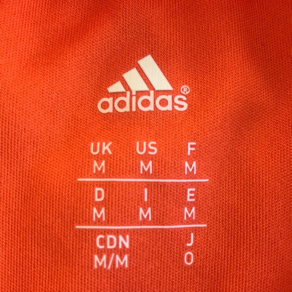 Men’s Adidas Orange Athletic Short Sleeve Shirt M - Picture 4 of 6
